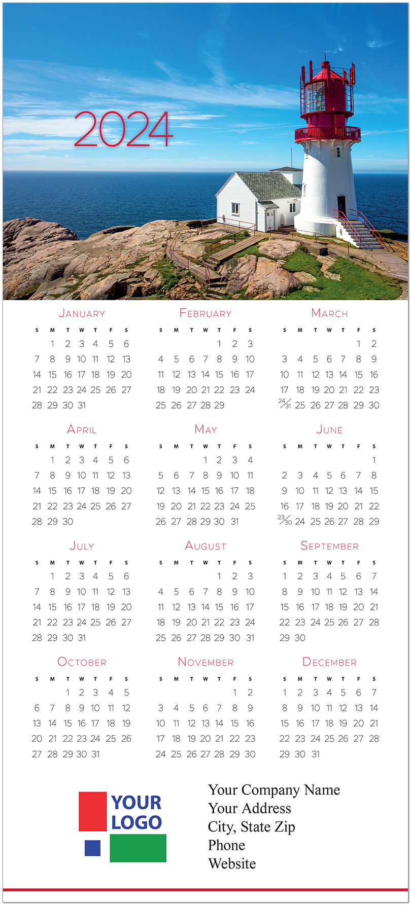 Lighthouse Calendar Card Business Calendars Posty Cards